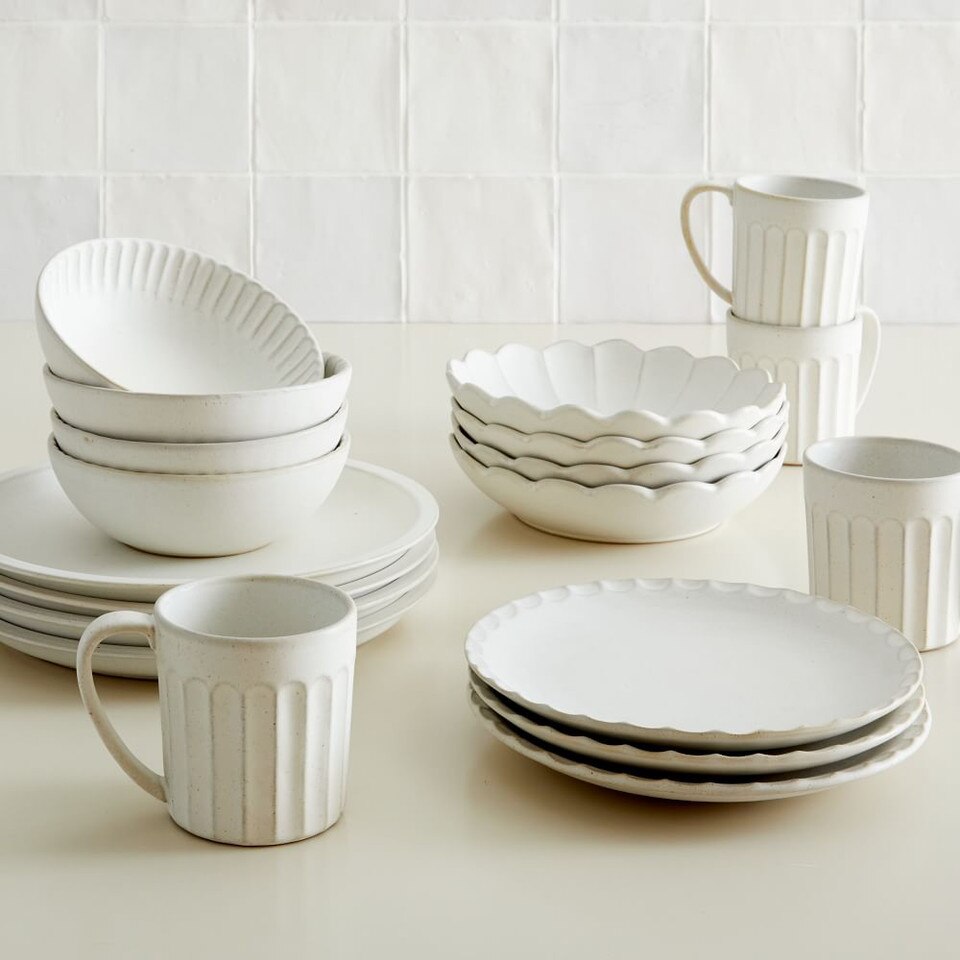 Curated Stoneware Scalloped Dinnerware (Set of 20) West Elm UK
